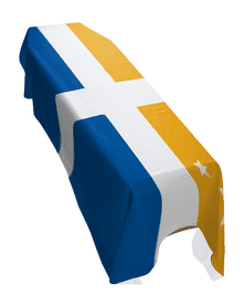 ISLES OF SCILLY FLAG PREMIUM COFFIN DRAPE (MADE TO ORDER)
