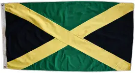 Jamaica 150cm x 75cm Fully Sewn Large Cotton Flag - 2 Eyelets