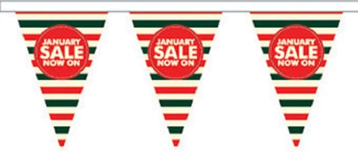 January Sale Style 3 Superior Bunting 10m (32') Long With 24 Flags