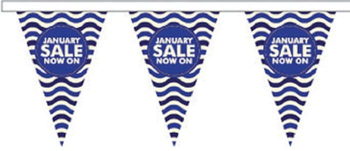 January Sale Style 7 Superior Bunting 10m (32') Long With 24 Flags