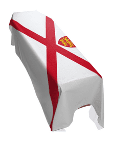 JERSEY FLAG PREMIUM COFFIN DRAPE (MADE TO ORDER)
