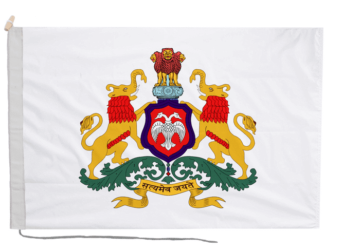 Karnataka India Flag with Rope & Toggle