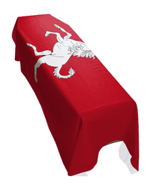 KENT COUNTY FLAG PREMIUM COFFIN DRAPE (MADE TO ORDER)