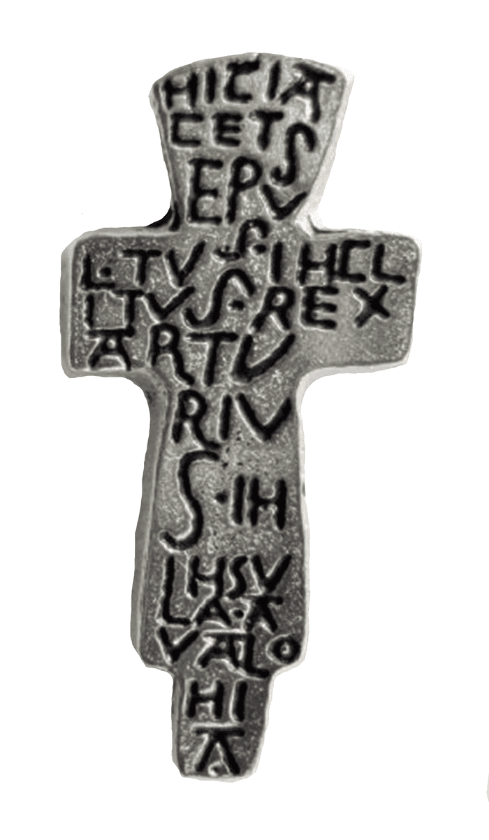 King Arthur's Cross Glastonbury Abbey Pewter Pin Badge - Hand Made in Cornwall