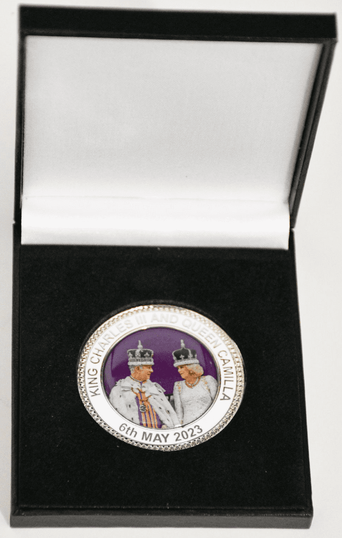 King Charles III and Queen Camilla Commemorative Coin Medal in Box