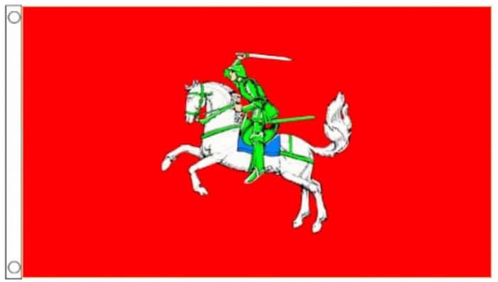 Knight On Horseback Polyester 5'x3' Flag