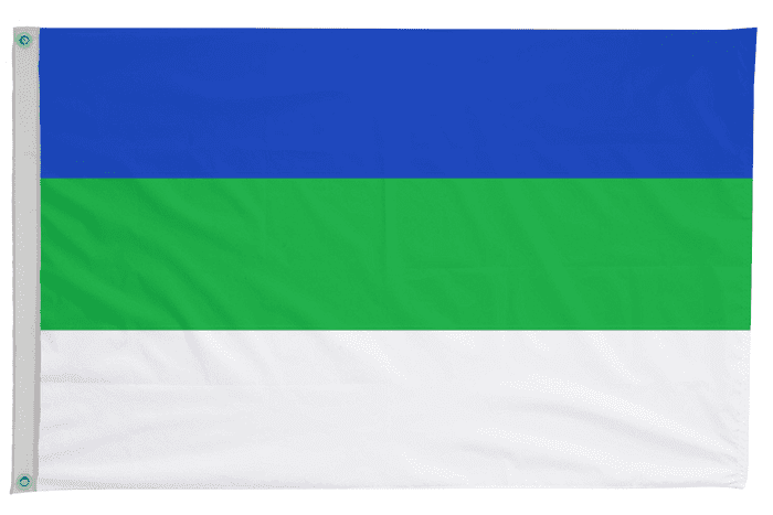 Komi Republic Russian Federation Flag with Eyelets
