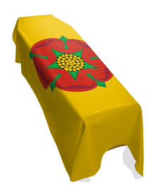 LANCASHIRE COUNTY FLAG PREMIUM COFFIN DRAPE (MADE TO ORDER)