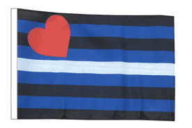 Leather Pride 18" x 12" (45cm x 30cm) Sleeved Boat Flag