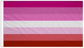 Lesbian Pride 18" x 12" (45cm x 30cm) Sleeved Boat Flag