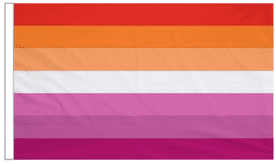Lesbian Sunset Pride 18" x 12" (45cm x 30cm) Sleeved Boat Flag