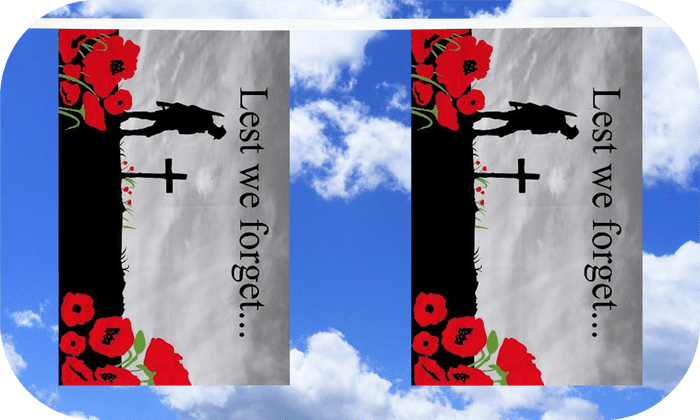 Lest We Forget Flag Bunting - GIANT