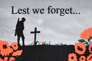 Lest We Forget Remembrance Medium Hand Flag