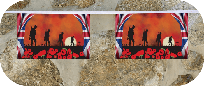 Lest We Forget Soilders Remembrance Flag Bunting