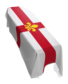 LINCOLN CITY FLAG PREMIUM COFFIN DRAPE (MADE TO ORDER)