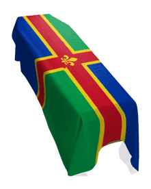 LINCOLNSHIRE COUNTY FLAG PREMIUM COFFIN DRAPE (MADE TO ORDER)