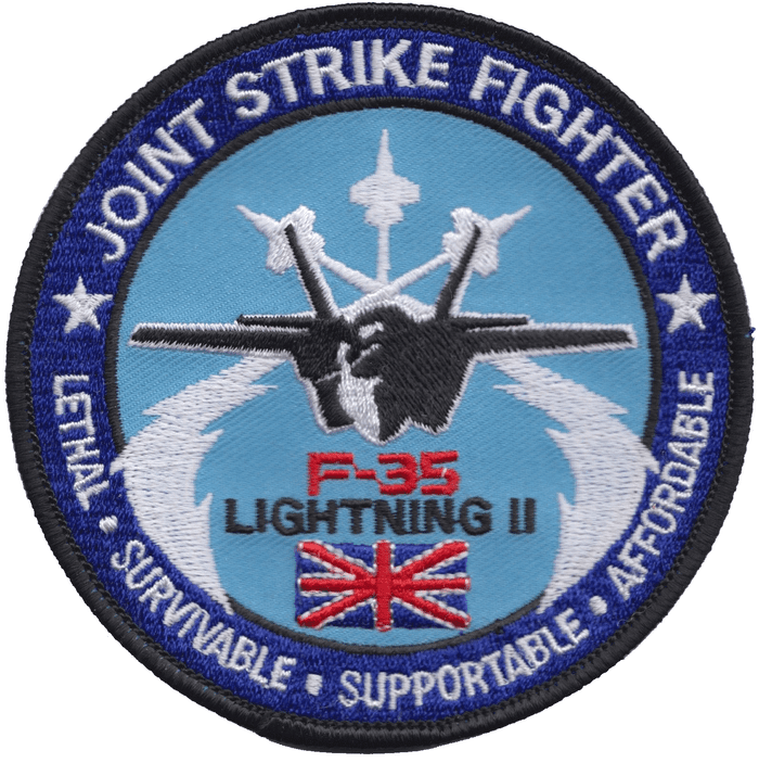 Lockheed Martin F-35 Lightning Joint Strike Fighter Round Embroidered Patch