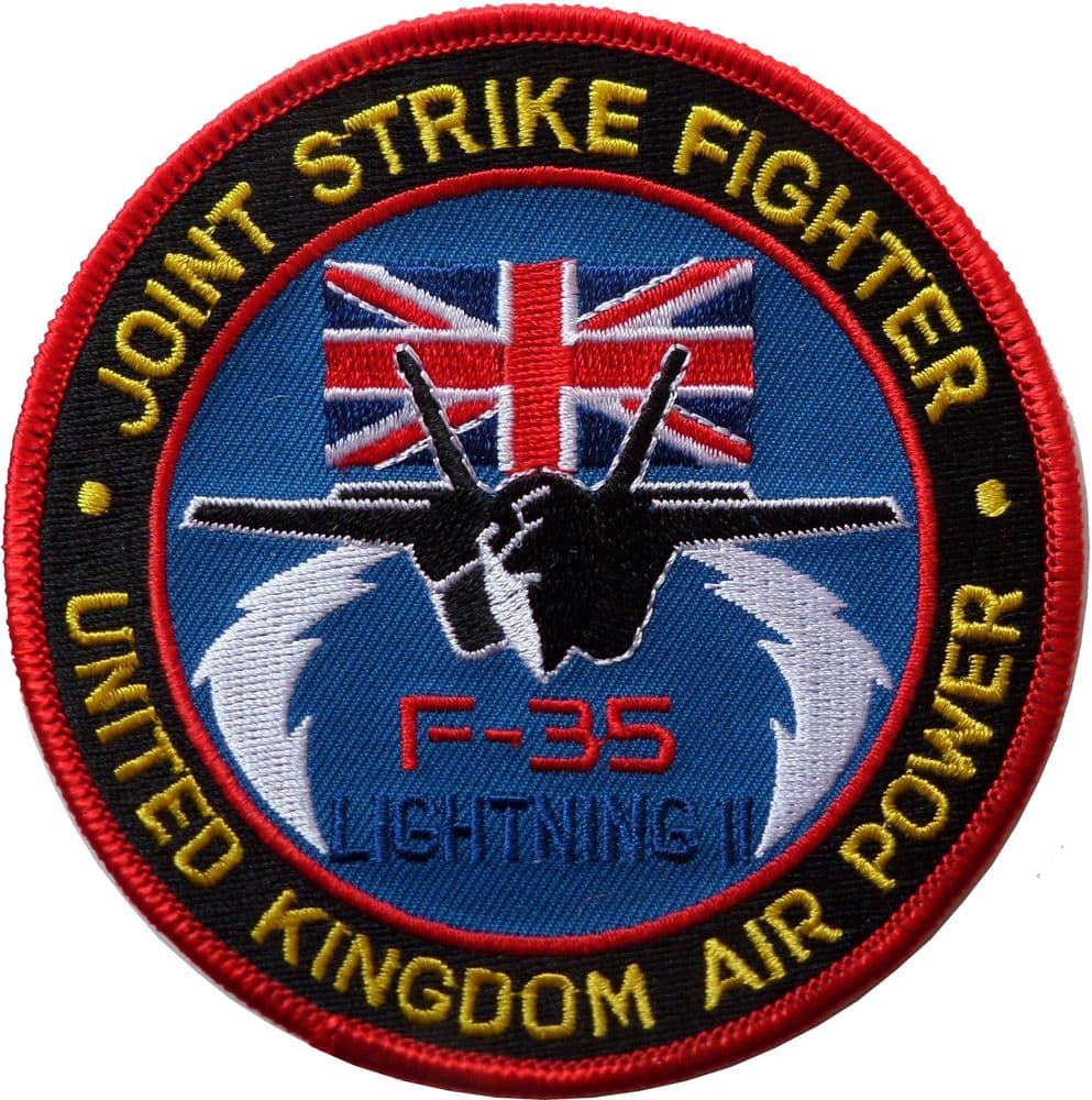 F-35 Lightning II Fighter Jet Patch - Iron-On / Sew-On Embroidered Badge