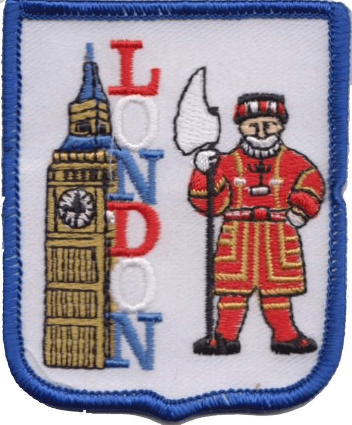 London Big Ben & Guardsman Embroidered Badge (a455)