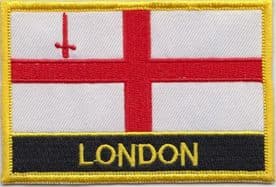 London Flag Embroidered Rectangular Patch