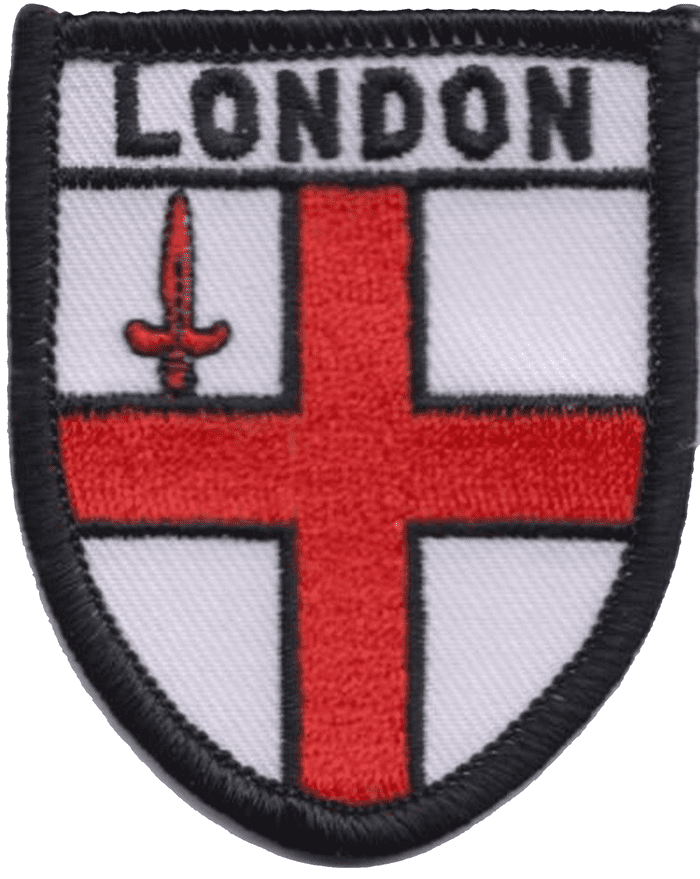 London Flag Shield Embroidered Shield Badge (a063f)