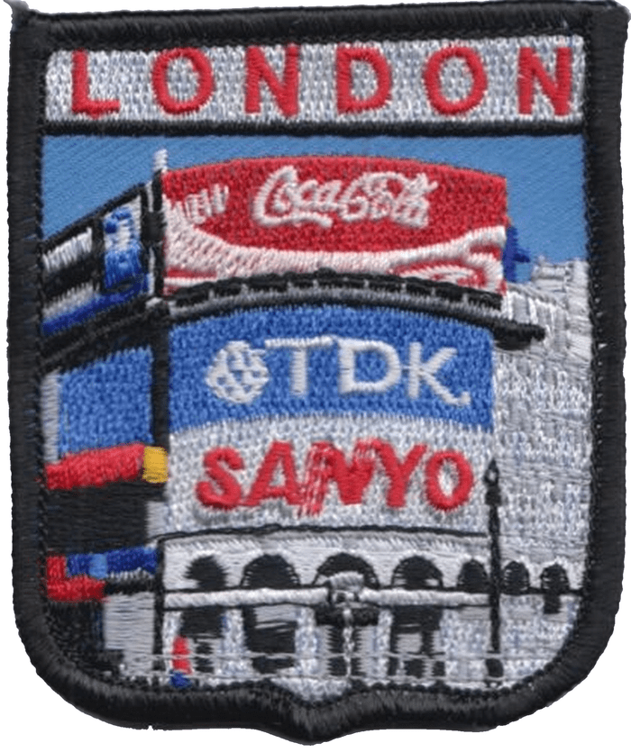 London Piccadilly Circus Embroidered Badge - A491