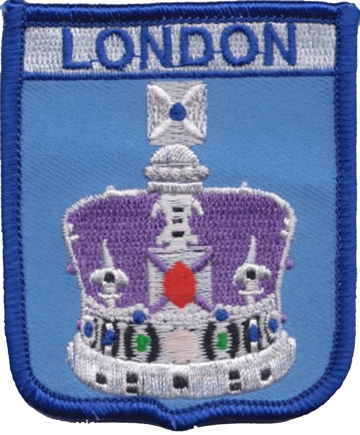 London St Edward's Crown Embroidered Badge (a474)
