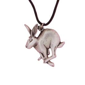 Mad March Hare Pewter Pendant - Made in England