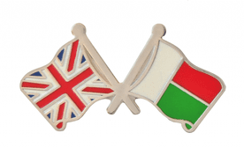 Madagascar and United Kingdom Friendship Flag Badge