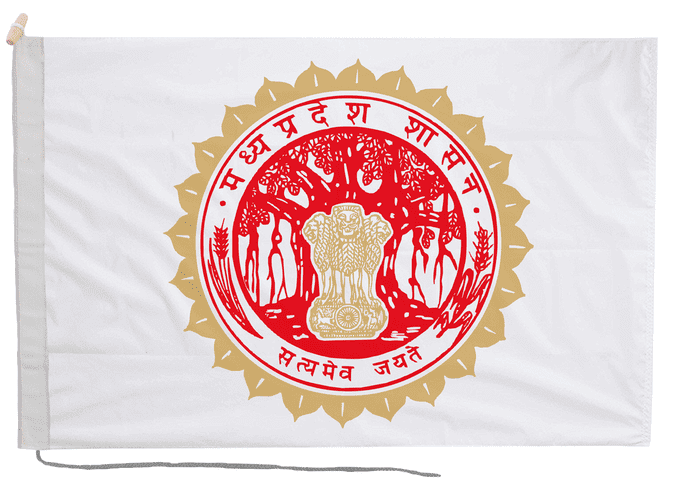 Madhya Pradesh India Flag with Rope & Toggle