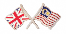 Malaysia and United Kingdom Friendship Flag Badge