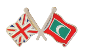 Maldives and United Kingdom Friendship Flag Badge