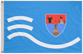 Maramureș County Romania Flag with Eyelets