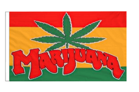 Marijuana 18" x 12" (45cm x 30cm) Sleeved Boat Flag