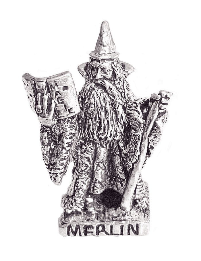 Merlin the Wizard Solid Pewter Ornament - Hand Made In Cornwall