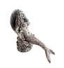 Mermaid on a Shell Throne Solid Pewter Ornament - Hand Made In Cornwall