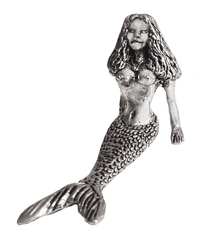 Mermaid Solid Pewter Ornament - Hand Made In Cornwall