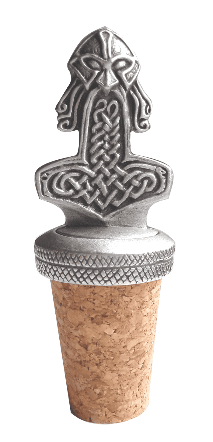 Mjölnir Thor's War Hammer Viking Pewter Bottle Stopper