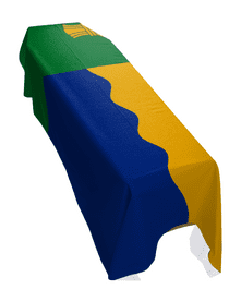 MORAYSHIRE COUNTY FLAG PREMIUM COFFIN DRAPE (MADE TO ORDER)