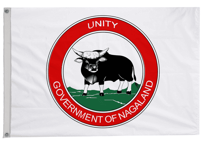 Nagaland India Flag with Eyelets