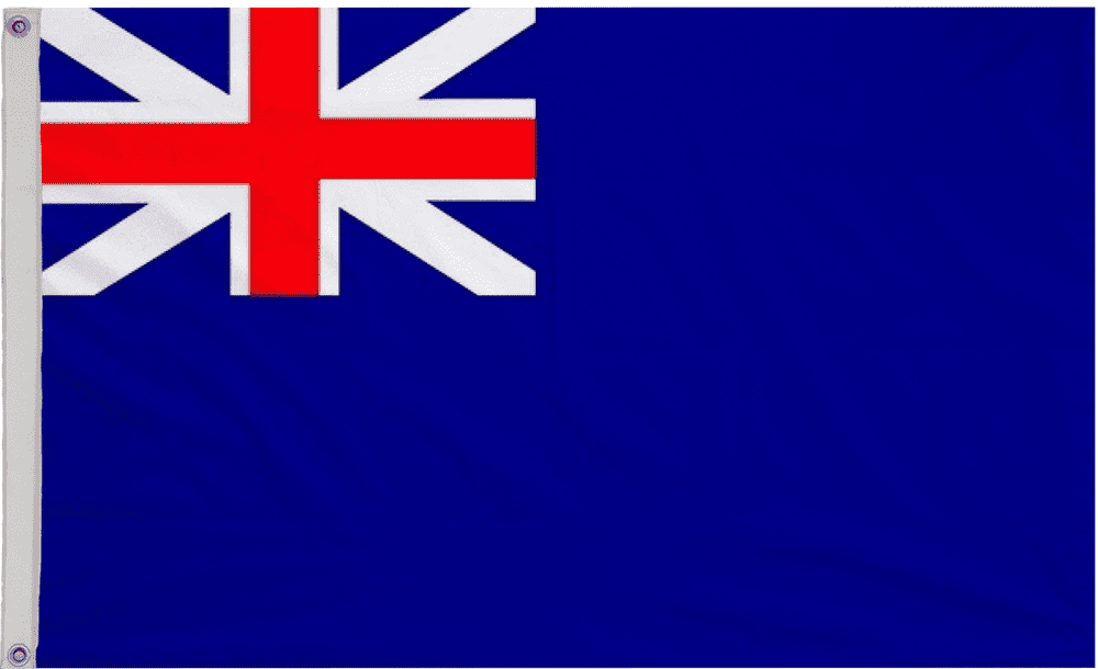 Naval Ensign Blue Squadron 1707 to 1801 Polyester 5 x3 Flag