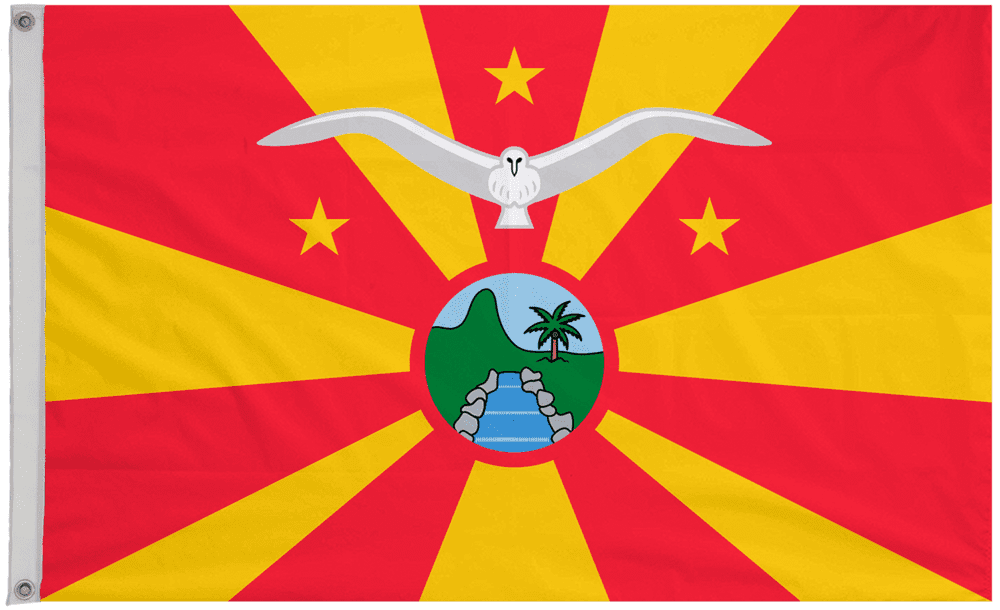 Ngardmau State Palau Flag with Eyelets