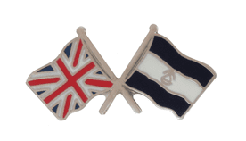 Nicaragua and United Kingdom Friendship Flag Badge