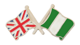 Nigeria and United Kingdom Friendship Flag Badge