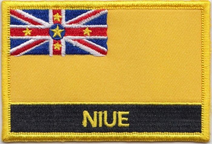 Niue Embroidered Rectangular Patch
