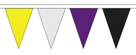 Non-Binary Pride Flag Colours Triangular Bunting - 10m / 20m / 50m Lengths