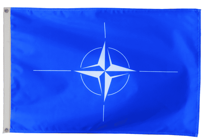 North Atlantic Treaty Organization NATO Flag with Eyelets