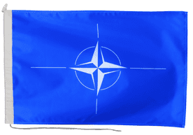 North Atlantic Treaty Organization NATO Flag with Rope & Toggle