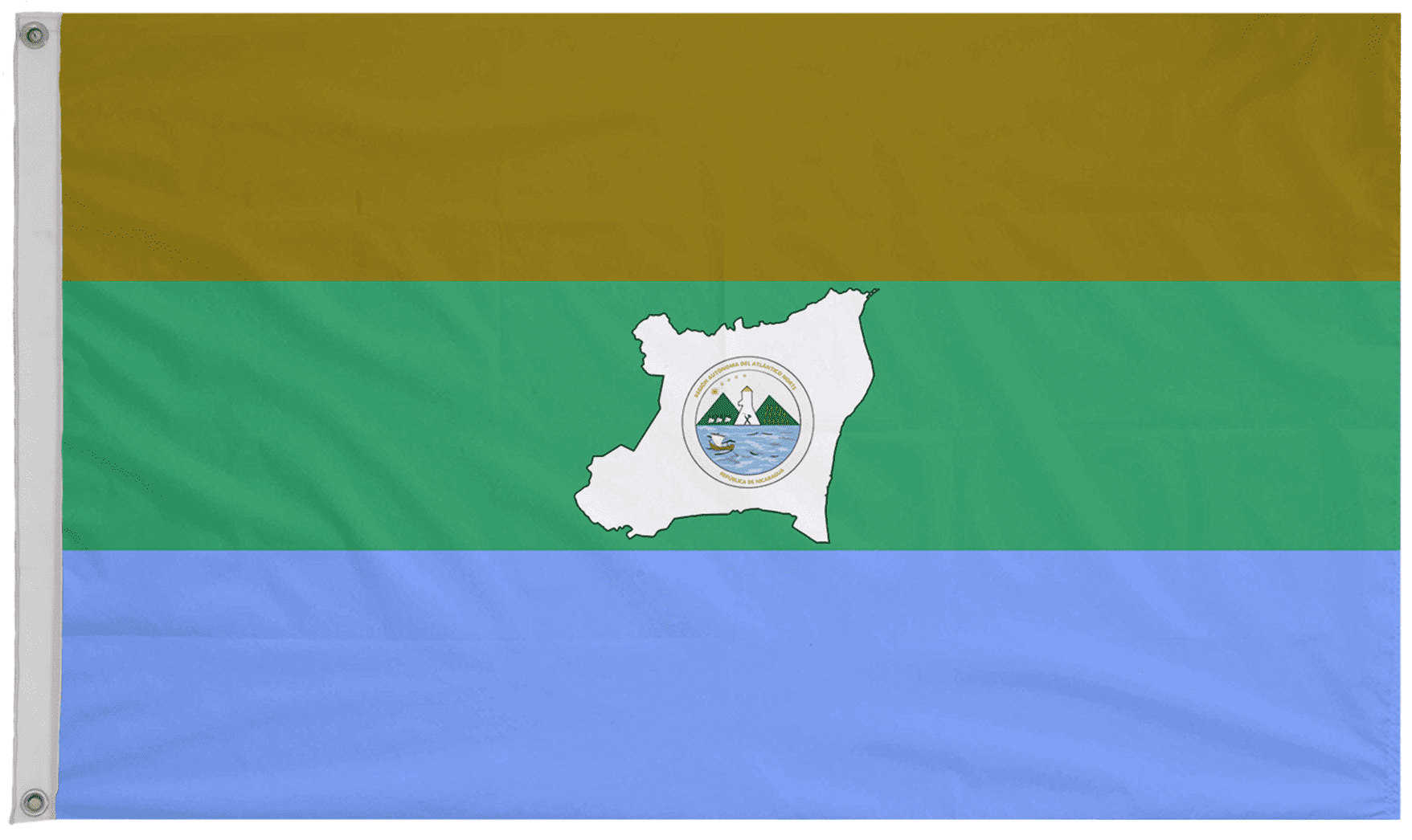 North Caribbean Coast Autonomous Region Nicaragua Flag with Eyelets - 1 Yard (90cm x 45cm)