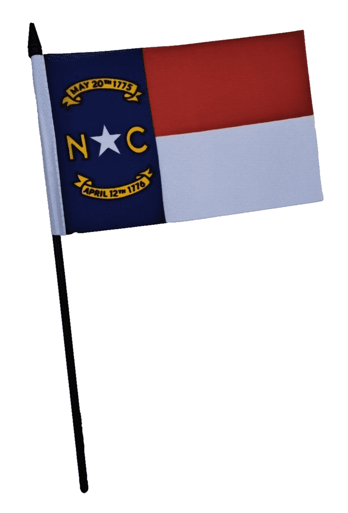 North Carolina Small Hand Waving Flag